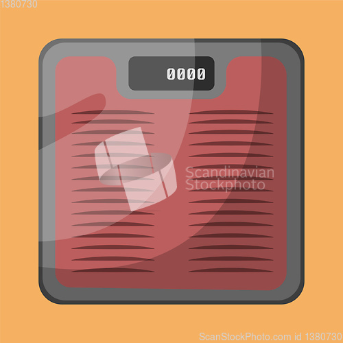 Image of weighing machine vector color illustration.