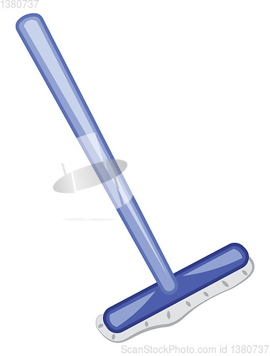 Image of A hand-held long mopping brush used for cleaning purpose vector 