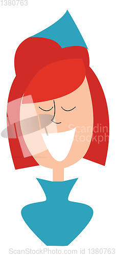 Image of Stewardess, vector or color illustration.