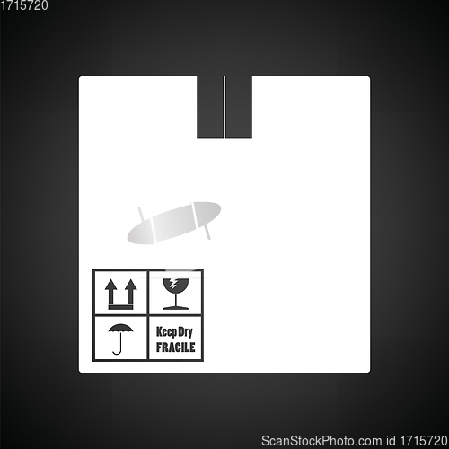 Image of Cardboard package box icon