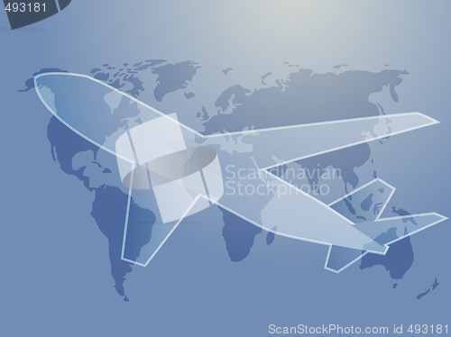 Image of Air travel airplane