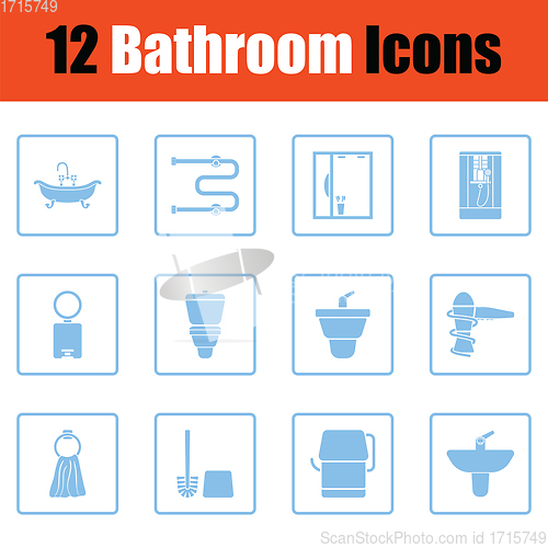 Image of Bathroom icon set