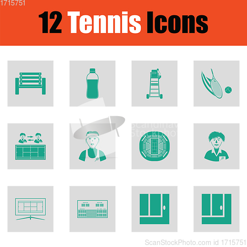 Image of Tennis icon set