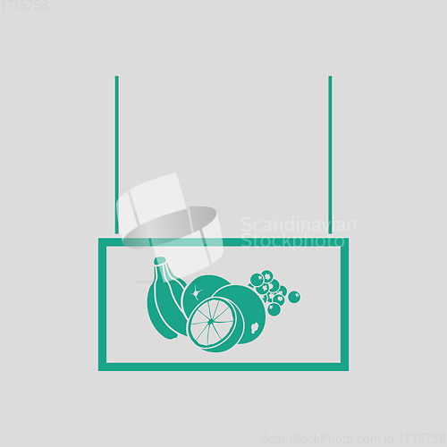 Image of Fruits market department icon