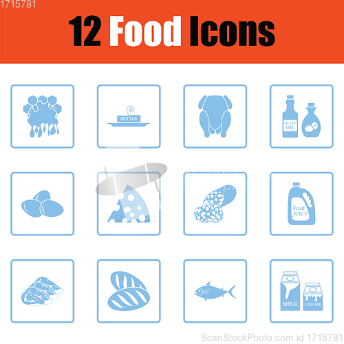 Image of Set of food icons