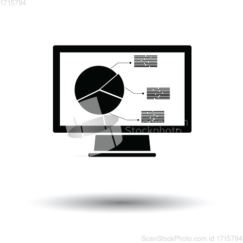 Image of Monitor with analytics diagram icon