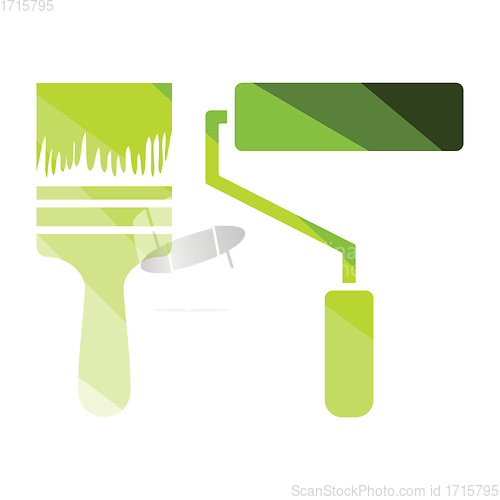 Image of Icon of construction paint brushes