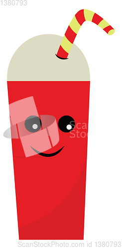 Image of Tall fresh cup vector or color illustration