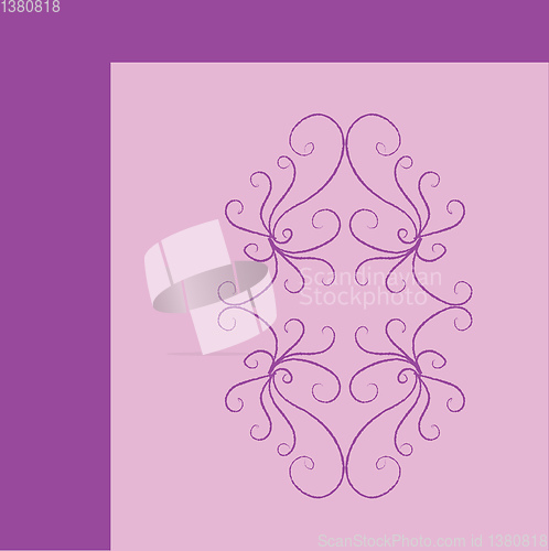 Image of Purple-colored ornament for bedroom wall pattern vector or color