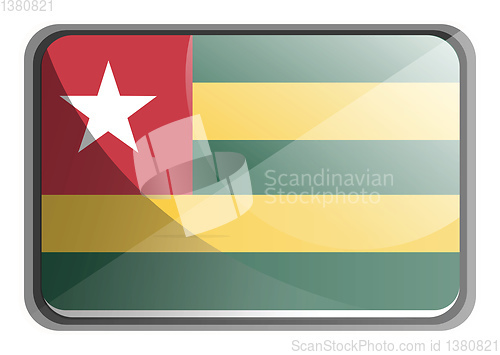 Image of Vector illustration of Togo flag on white background.