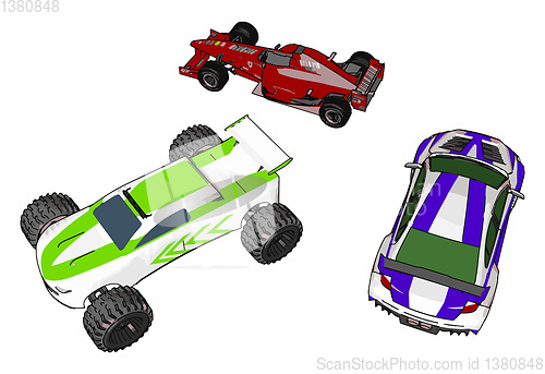 Image of Toy car vector or color illustration