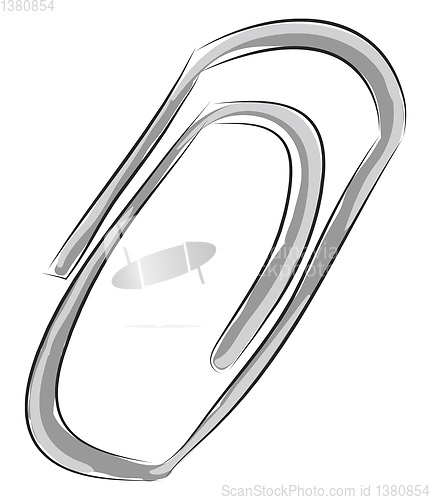 Image of Paper clip vector illustration 