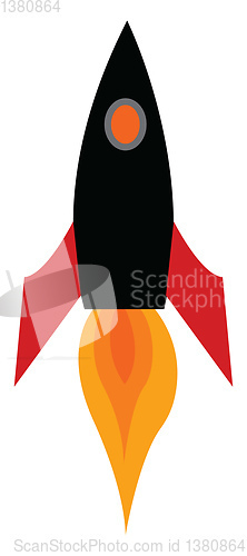 Image of A rocket is set ready to start its interstellar journey vector c