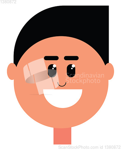 Image of A handsome guy character vector or color illustration