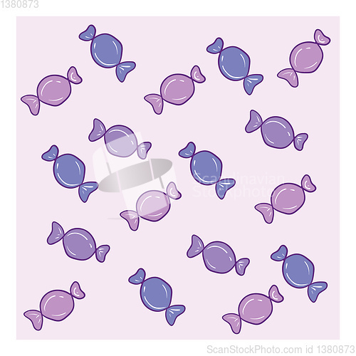 Image of A texture with purple and blue color toffees vector or color ill