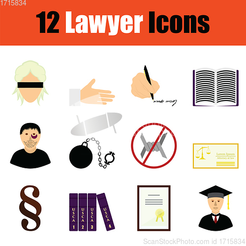 Image of Lawyer icon set