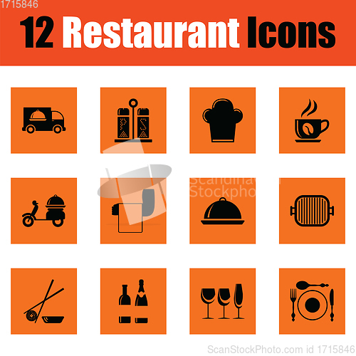 Image of Restaurant icon set