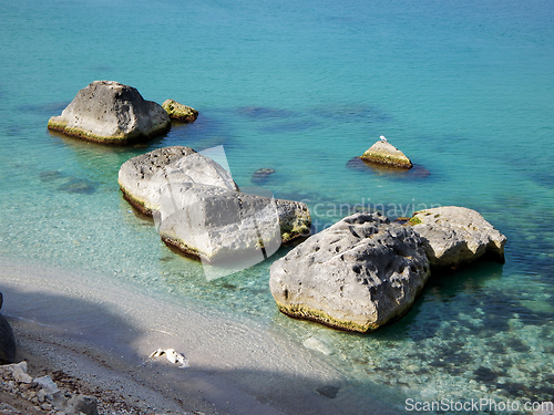 Image of Rocky coast of the Caspian Sea.