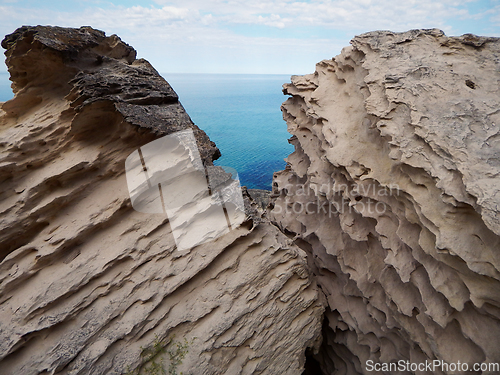 Image of Rocky coast of the Caspian Sea.