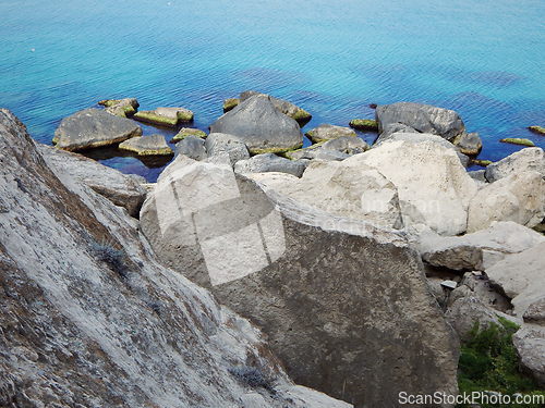 Image of Rocky coast of the Caspian Sea.
