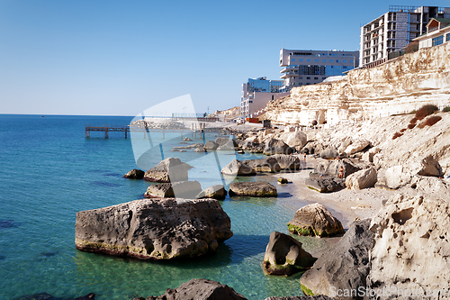 Image of Rocky coast of the Caspian Sea.