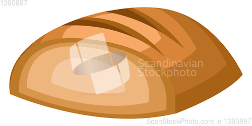 Image of Bread Slice vector color illustration.