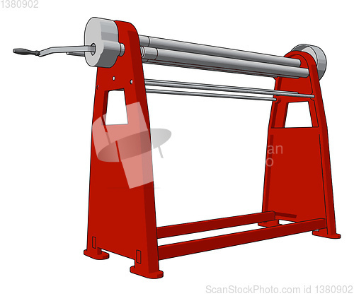 Image of Manual press brake vector illustration on white background