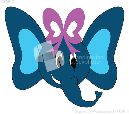 Image of Blue female elephant  