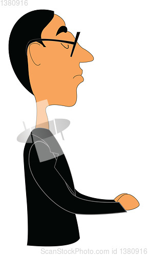 Image of Image of black suit, vector or color illustration.