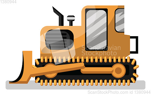 Image of Cartoon style yellow loader vector illustration on white backgro