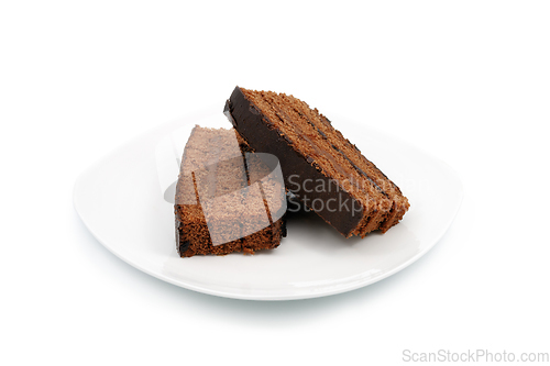 Image of Pieces of cake on a plate.