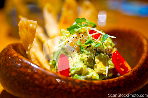 Image of avocado and shrimps salad