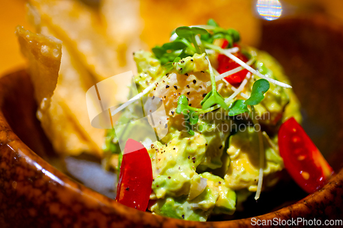 Image of avocado and shrimps salad