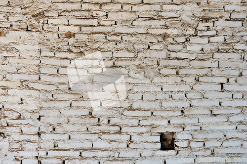 Image of dirty white brick wall background