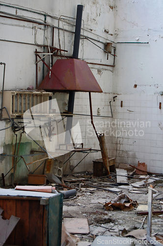 Image of factory decayed industrial interior