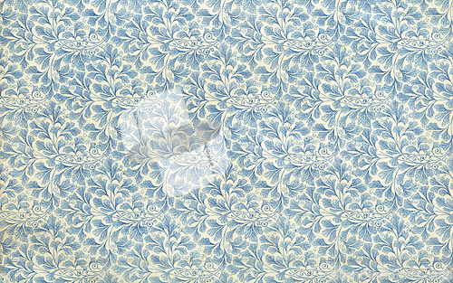 Image of endpaper leaf floral pattern vintage illustration