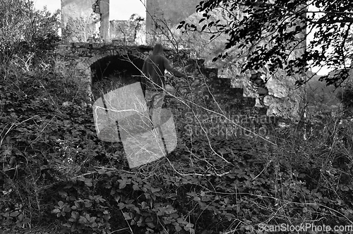 Image of man abandoned house