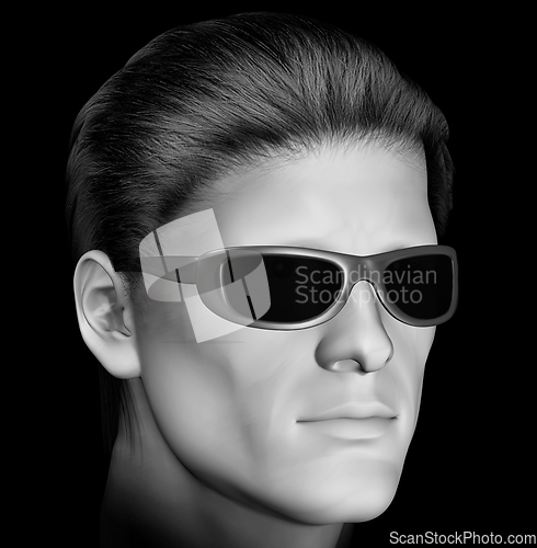 Image of man with dark sunglasses