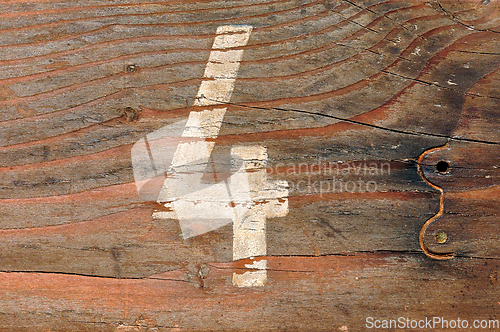 Image of number four wood background