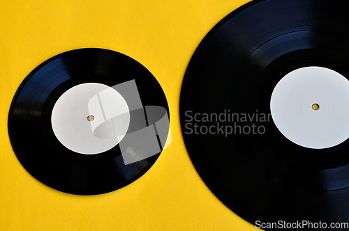 Image of vinyl records lp and single