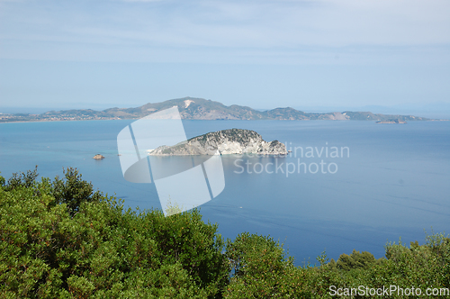 Image of small island sea and sky horizon