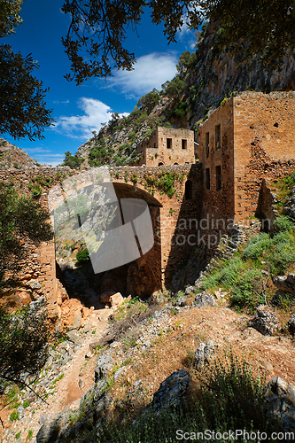 Image of Riuns of Katholiko monastery, Chania region on Crete island, Greece