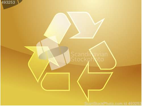 Image of Recycling eco symbol