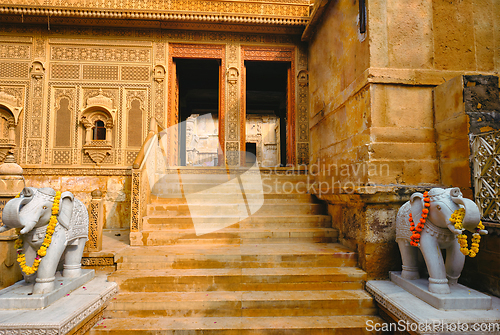 Image of Laxminath Temple inside Jaisalmer Fort. Jaisalmer, Rajasthan, India