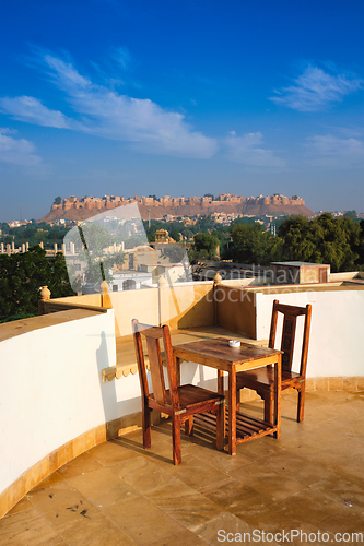 Image of Jaisalmer Fort known as the "Golden Fort". Local name is "Sonar quila"