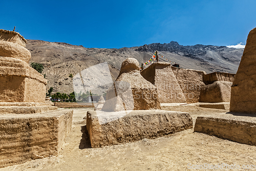 Image of Tabo monastery in Tabo village, Spiti Valley, Himachal Pradesh, India