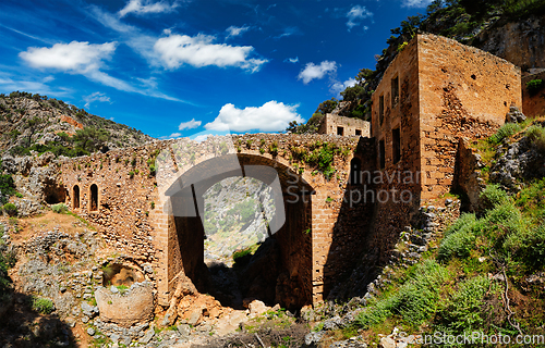 Image of Riuns of Katholiko monastery, Chania region on Crete island, Greece