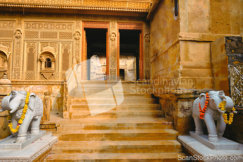 Image of Laxminath Temple inside Jaisalmer Fort. Jaisalmer, Rajasthan, India