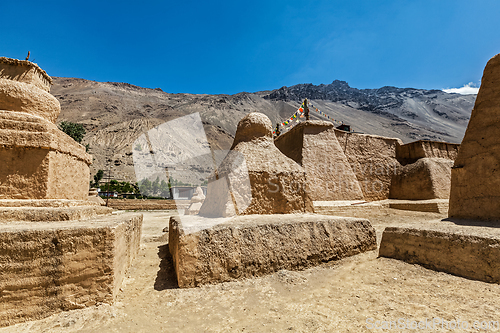 Image of Tabo monastery in Tabo village, Spiti Valley, Himachal Pradesh, India