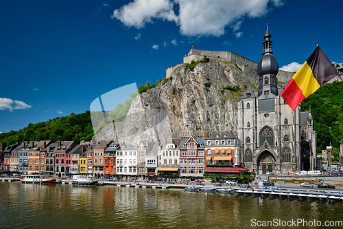 Image of View of picturesque Dinant town. Belgium